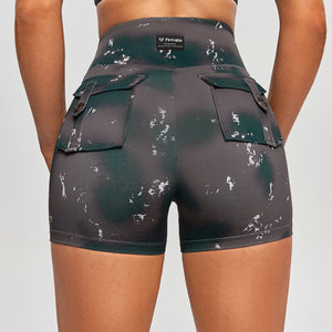 Cargo Short Shorts - Phantom Tie Dye