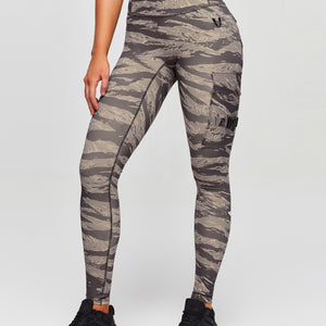 Cargo Fitness Leggings - Tiger Stripe Camo