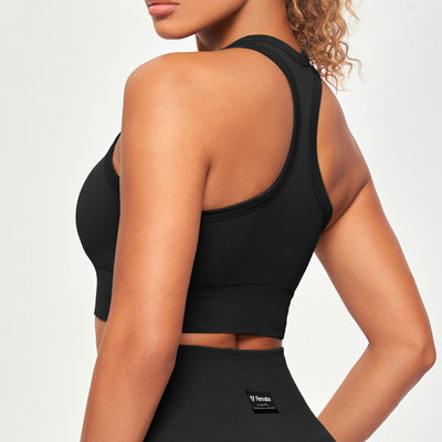 Seamless Padded Tank - Black