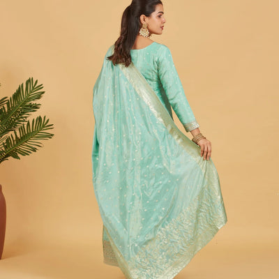 Pastel Teal  Anarkali Set