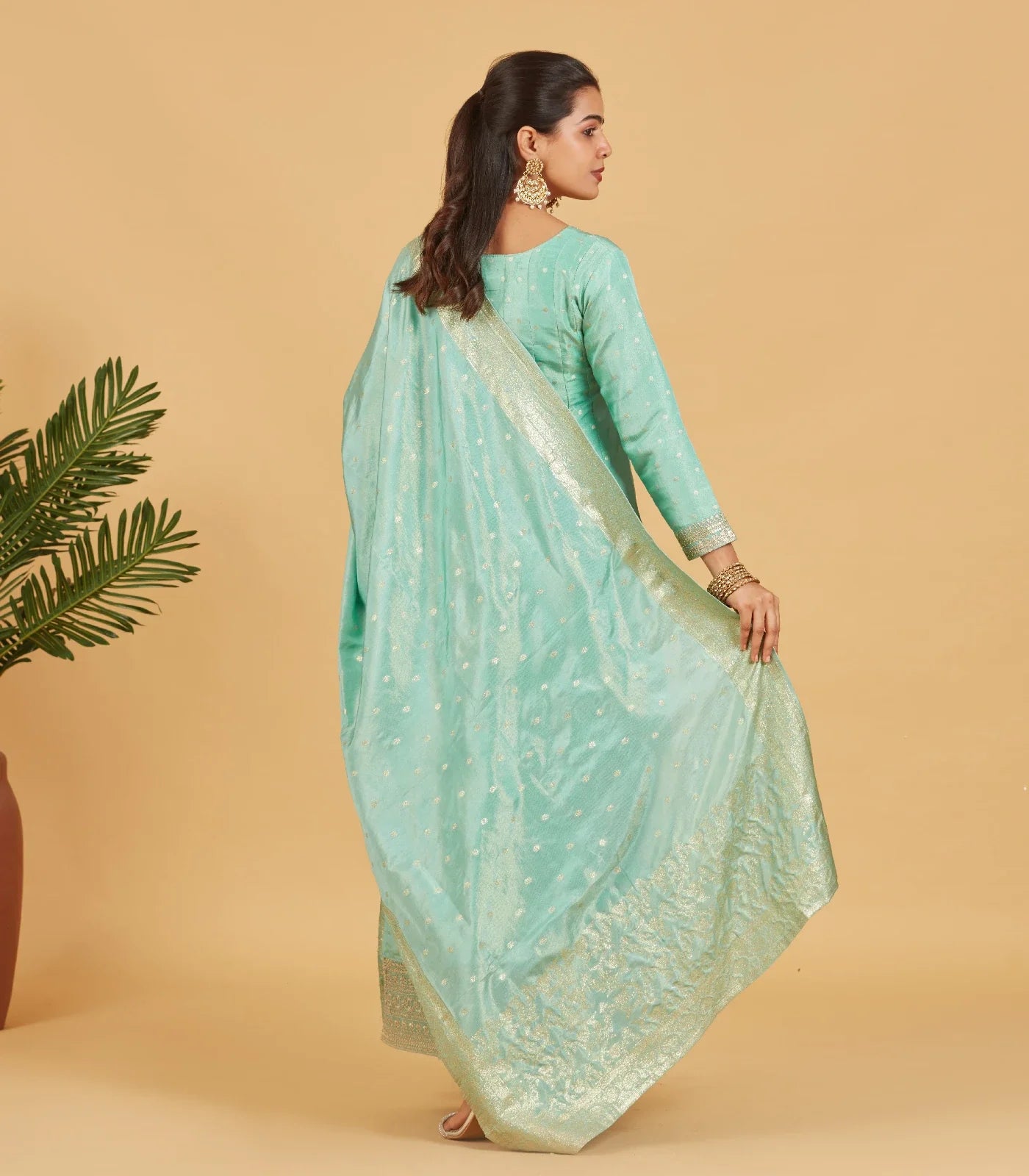 Pastel Teal  Anarkali Set
