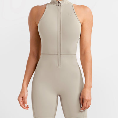 Cargo Pocket Bodysuit Short - Khaki