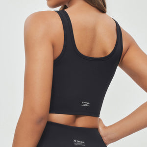 Zip Front Cargo Tank - Black