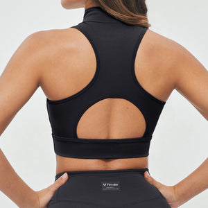 Full Zip Padded Tank - Black