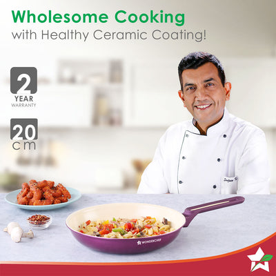 Bellagio Fry Pan | 20 cm | 1.1 L | Non-Stick Ceramic Coatining| Non-Toxic| by blacktree