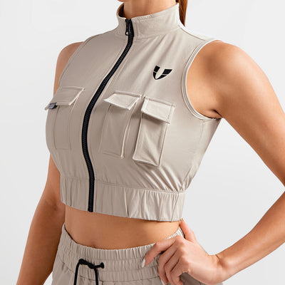 Cargo Power Moto top - Apricot Gray