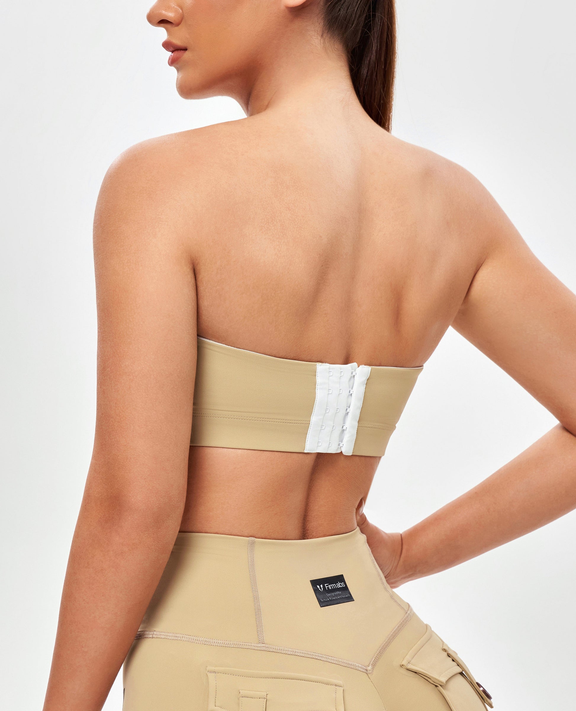 Strapless Sports Bra - Khaki Yellow
