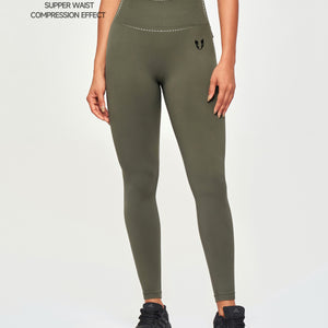 Seamless Cargo Leggings - Olive Green