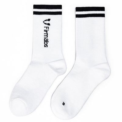 Firmabs Striped Sports socks - White