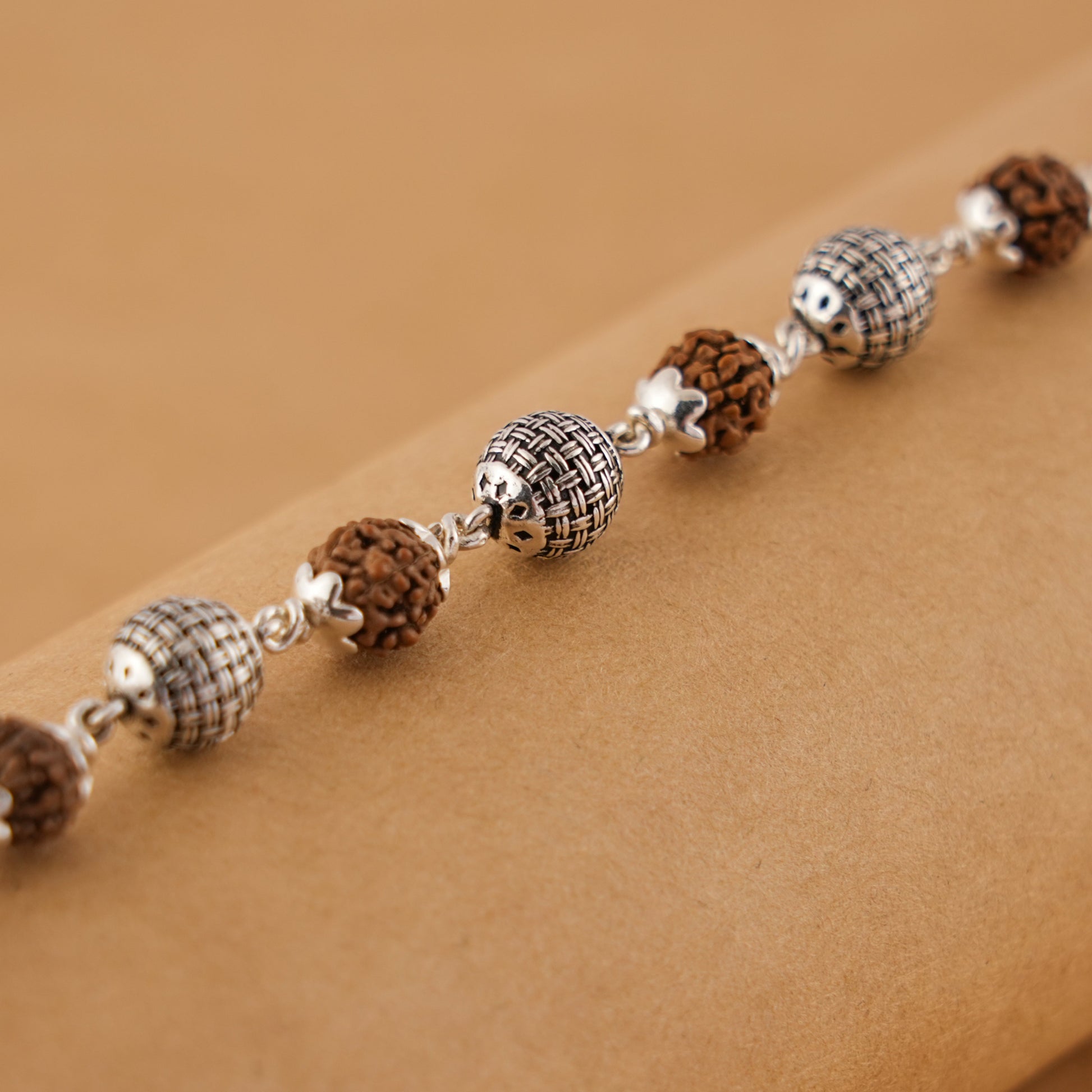 Pure Rudraksha Silver Rakhi