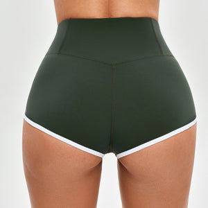 V-waist Lifting Butt Shorts - Dark Green