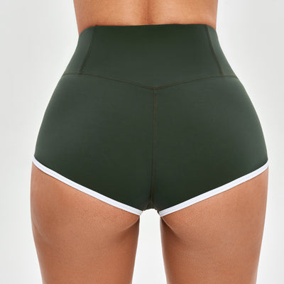 V-waist Lifting Butt Shorts - Dark Green