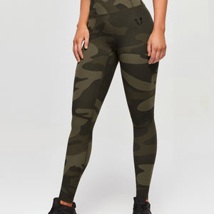 Scrunch Butt Leggings - Army Green Camo