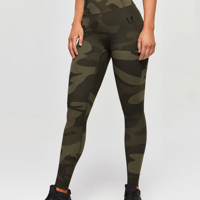 Scrunch Butt Leggings - Army Green Camo