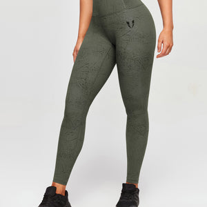 Scrunch Butt Leggings - Moss Green Tie Dye
