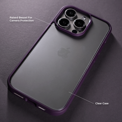 iPhone 15 Pro Crystal Clear Case with Silicone Frame Case