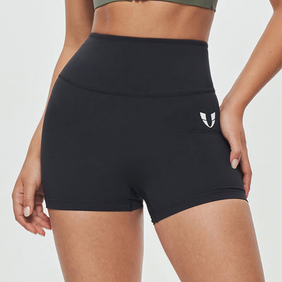 High Waist Cargo Shorts - Black