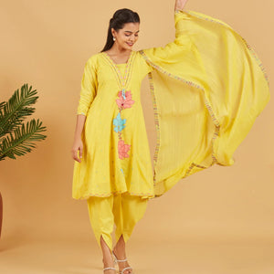 Sunshine Yellow Short Kurta Set