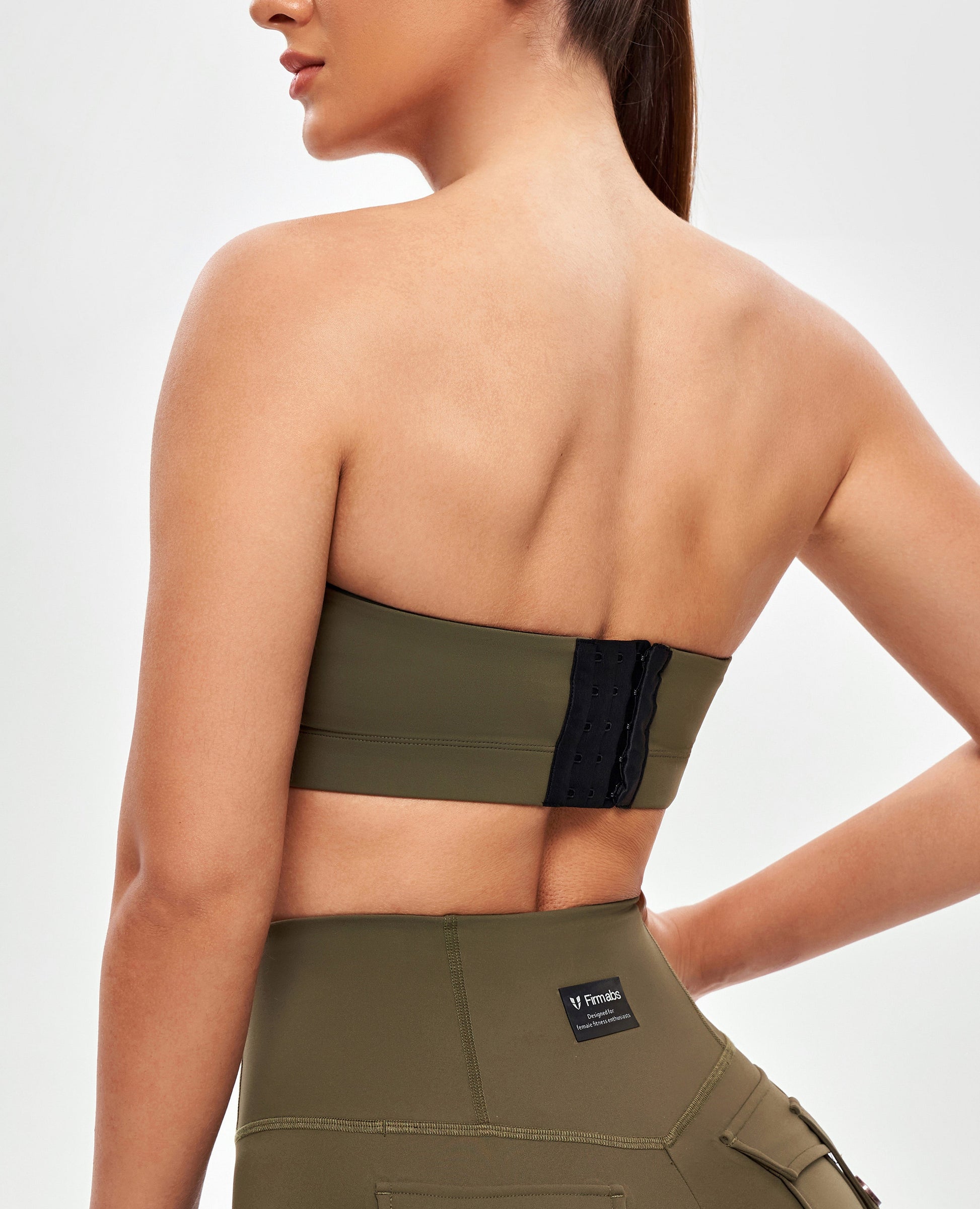Strapless Sports Bra - Combat Green