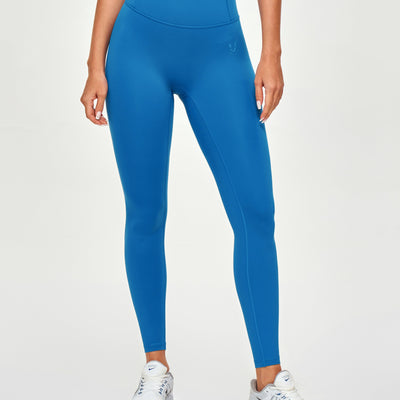 High Waisted Workout Leggings - Blue