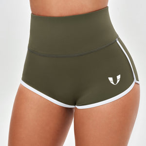 High Waist Short Shorts - Moss Green