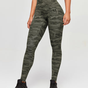 Scrunch Butt Leggings - Moss Green Camo