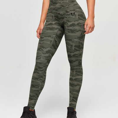 Scrunch Butt Leggings - Moss Green Camo