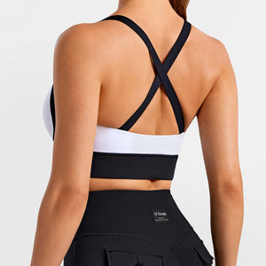 Vivid Fit Sports Bra - Black and White