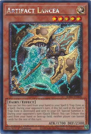Artifact Lancea - RA01-EN006 - Platinum Secret Rare - 1st Edition