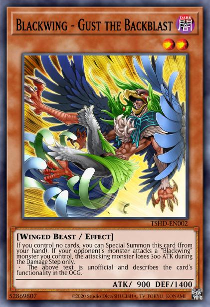 Blackwing - Gust the Backblast - TSHD-EN002 - Rare - 1st Edition