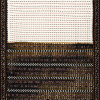 Off White Orissa Cotton Saree With Tie & Dye Motifs
