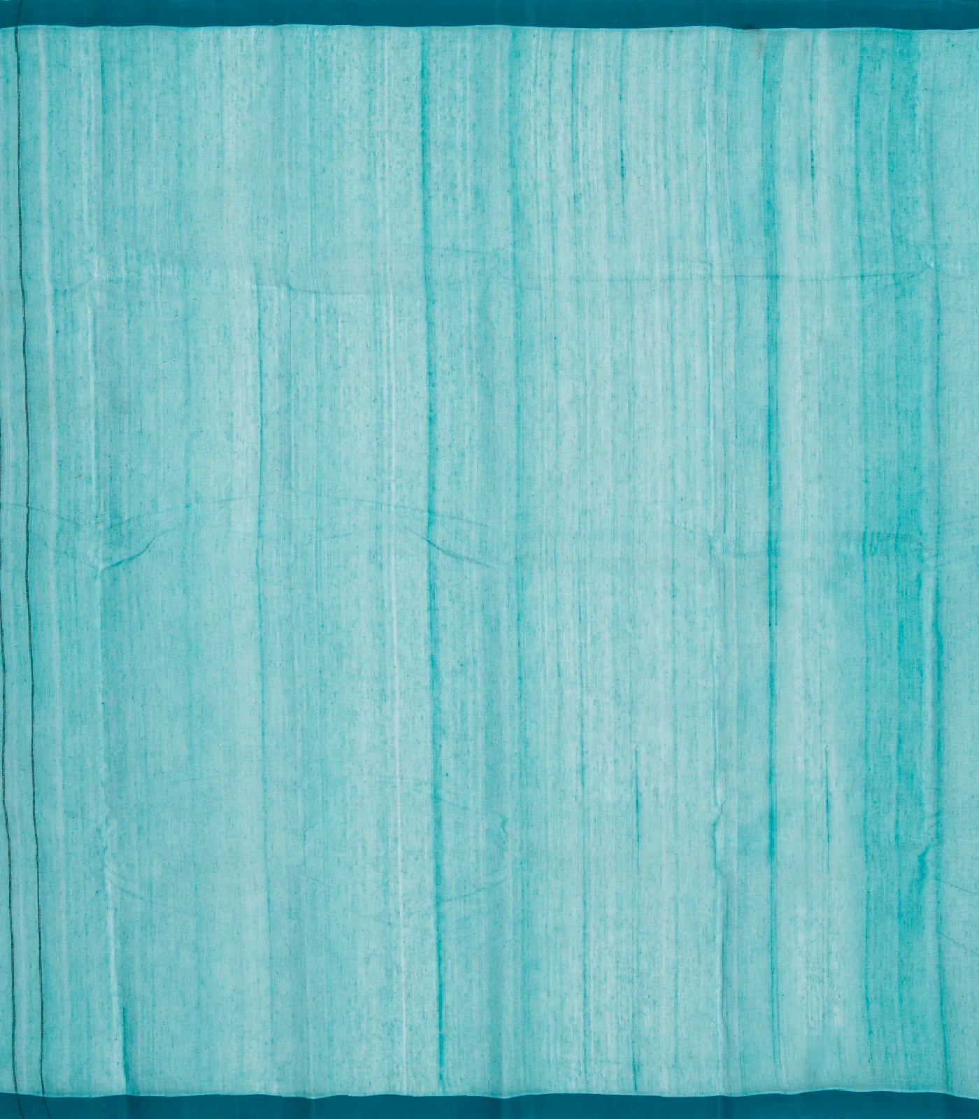 Cyan Bengal Cotton Saree With Mango Motifs