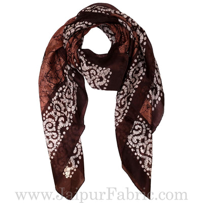 Silk Scarf with Bandhej design