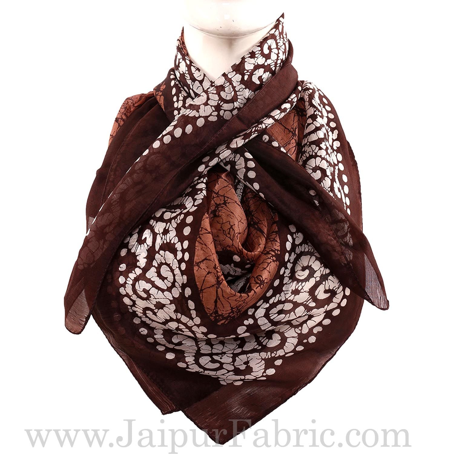 Silk Scarf with Bandhej design