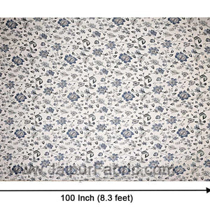 Pure Cotton 240 TC Single Bedsheet in blueish floral pattern