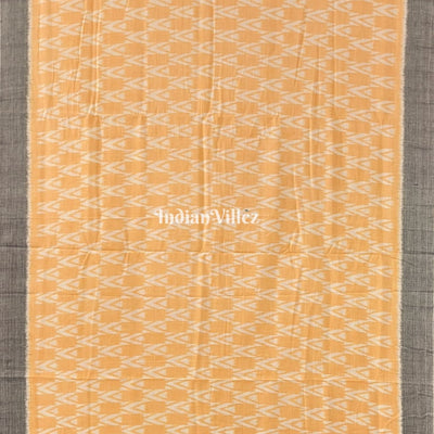 Lemon Yellow Odisha Handloom Cotton Saree with Tassel