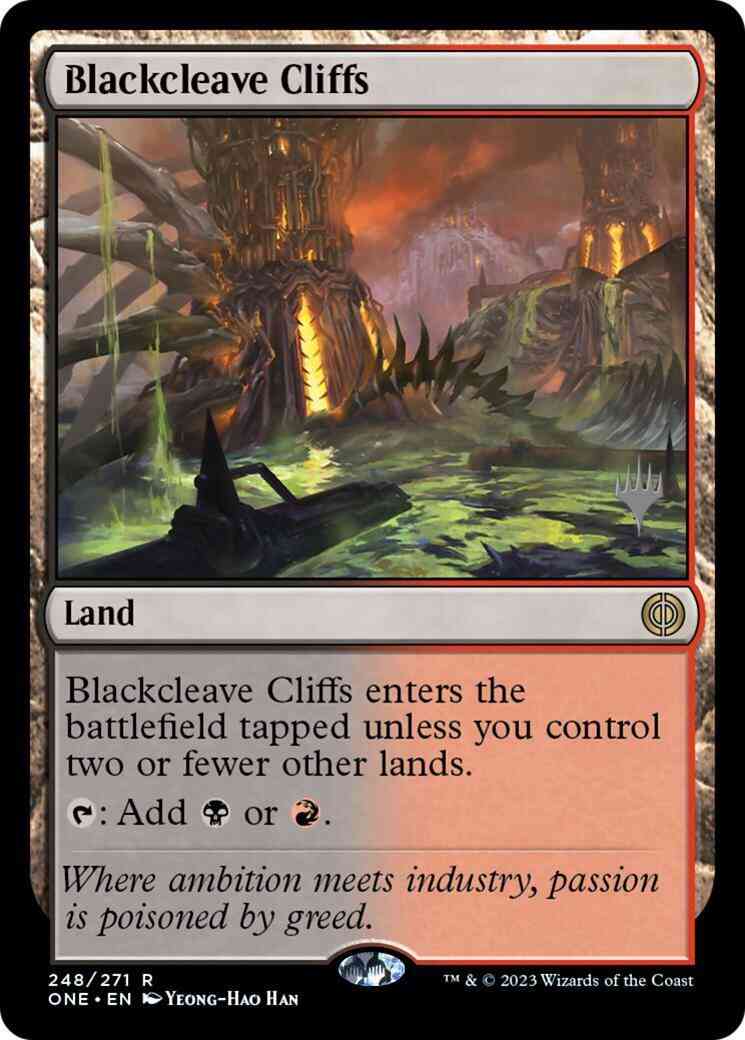 Blackcleave Cliffs [248p] [Promo Pack] [Phyrexia: All Will Be One: Promos] [Non-Foil]