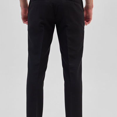 Black Slim Fit Stretch Trousers