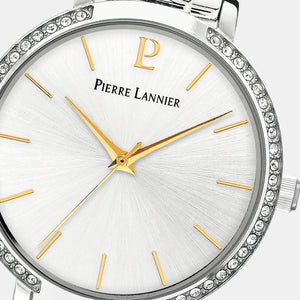 Chouquette Women Quartz Silver Dial Analog Stainless Steel Watch 036P621