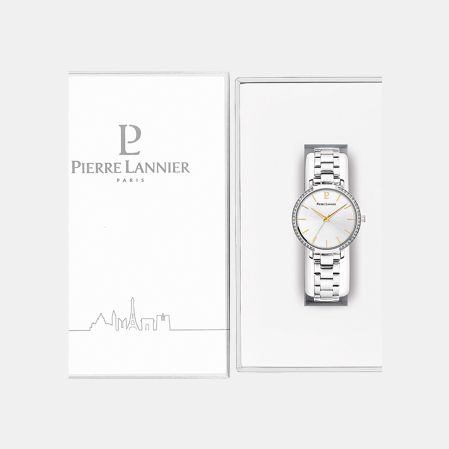 Chouquette Women Quartz Silver Dial Analog Stainless Steel Watch 036P621