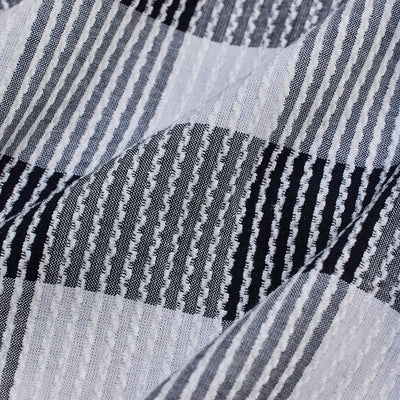 White Textured Checks Slim Fit Shirt