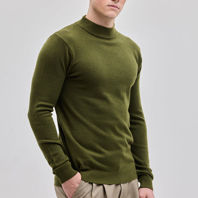 Olive Knitted Sweatshirt