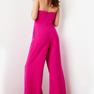 Jovani 03828 Long Wide Leg Evening Formal Jumpsuit