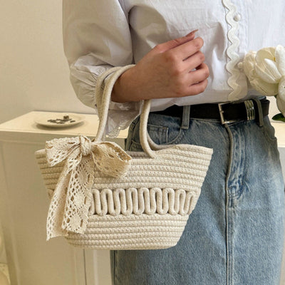 Delson Crochet Summer Bag with Bow