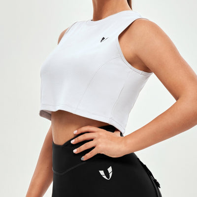 Athletic Crop Top - White