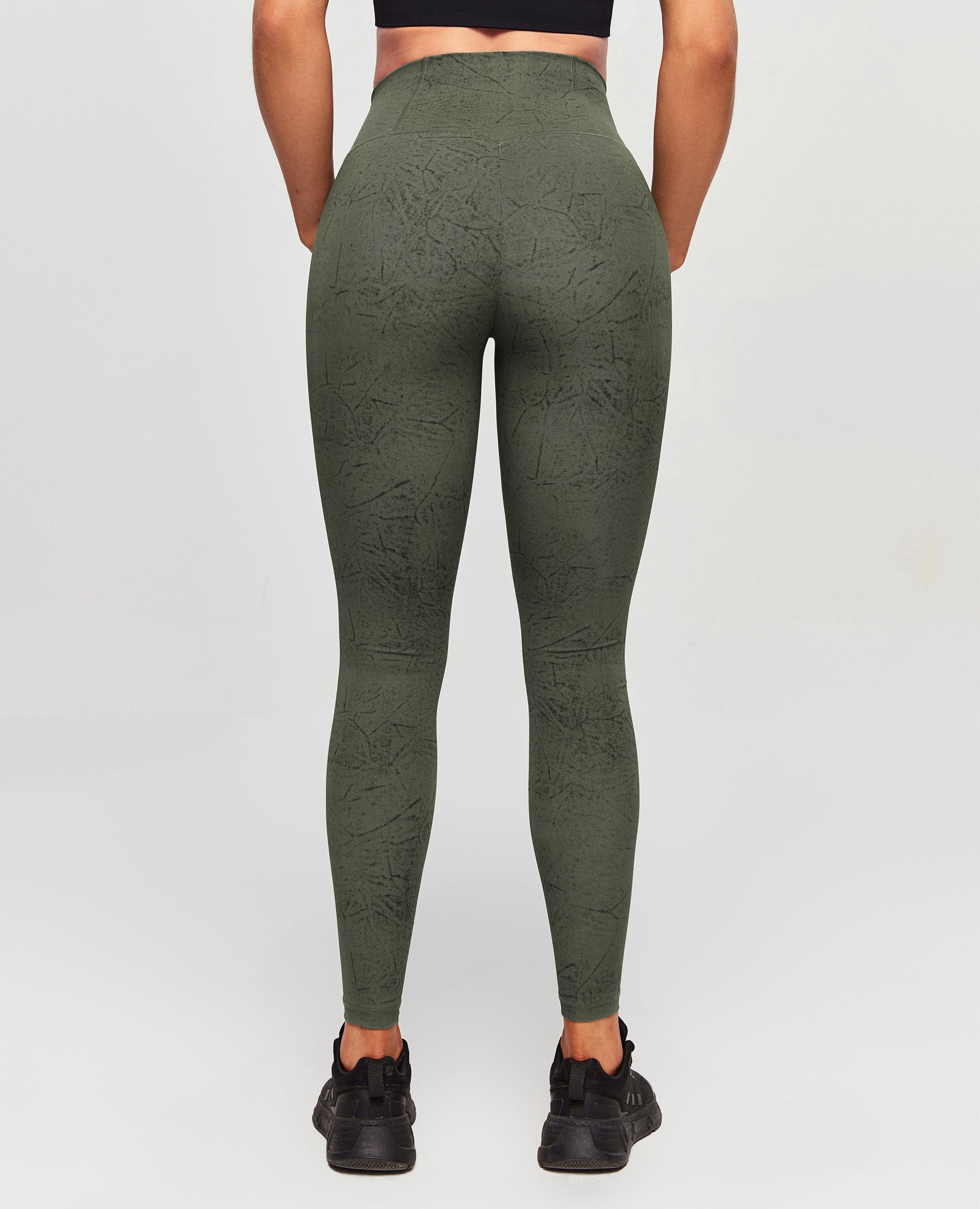 Scrunch Butt Leggings - Moss Green Tie Dye