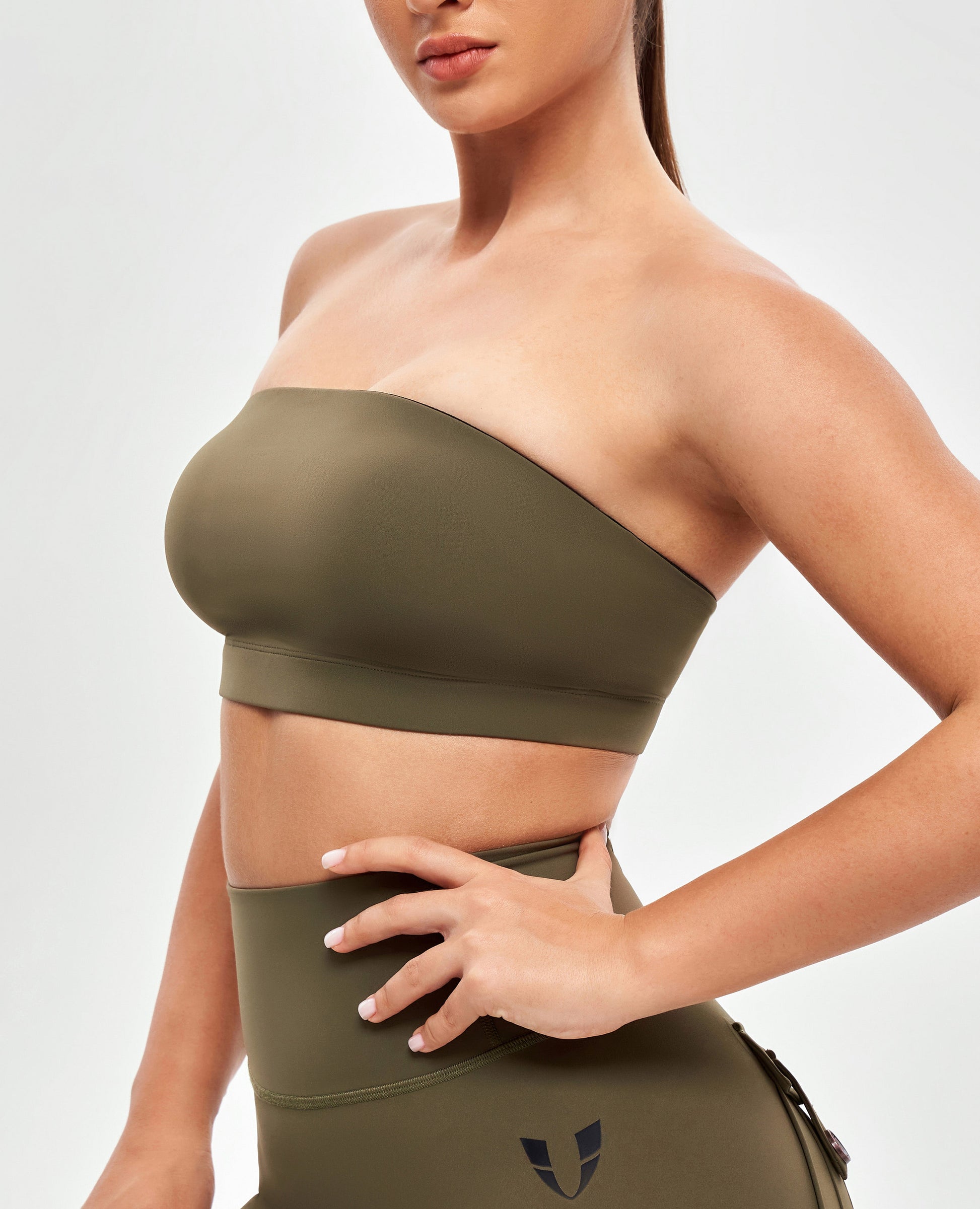 Strapless Sports Bra - Combat Green