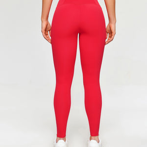 Firmabs High Waist Compression Leggings - Red