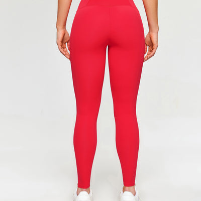 Firmabs High Waist Compression Leggings - Red