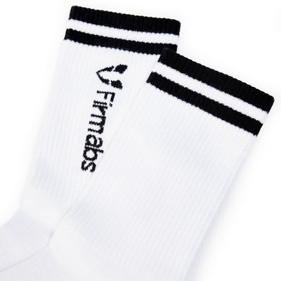 Firmabs Striped Sports socks - White
